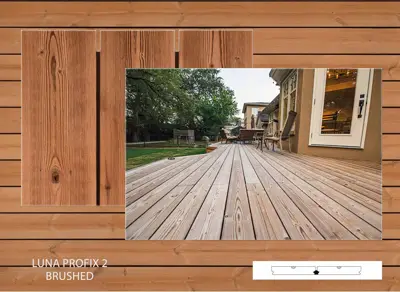 Lunawood Brushed 5/4x6 (Luna SHP Profix 2) decking board